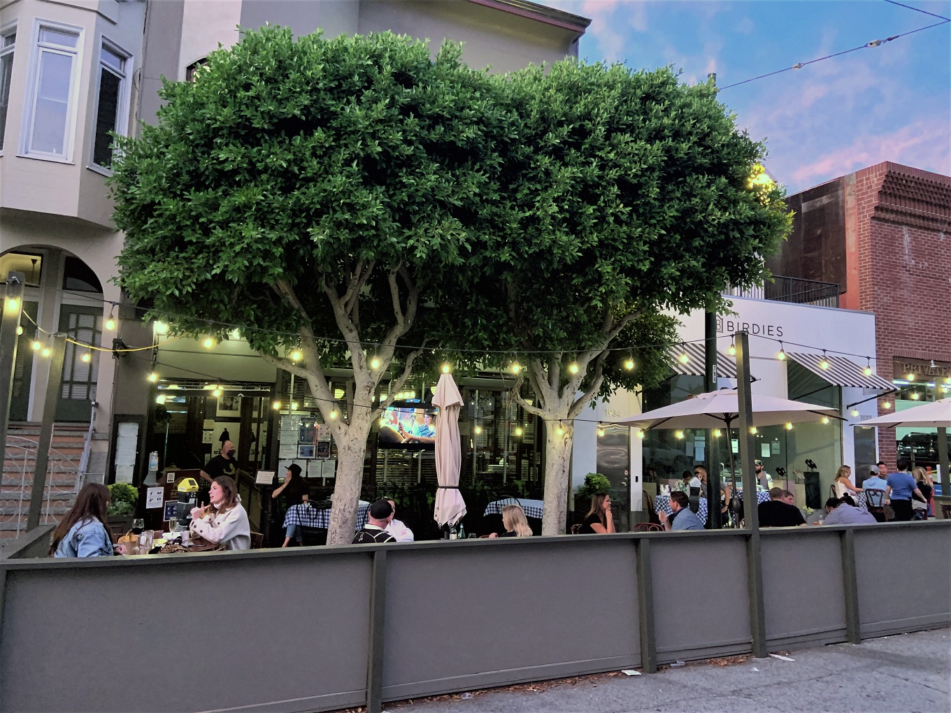 The new parklet in front of Perry's on Union. Photo courtesy Perry's