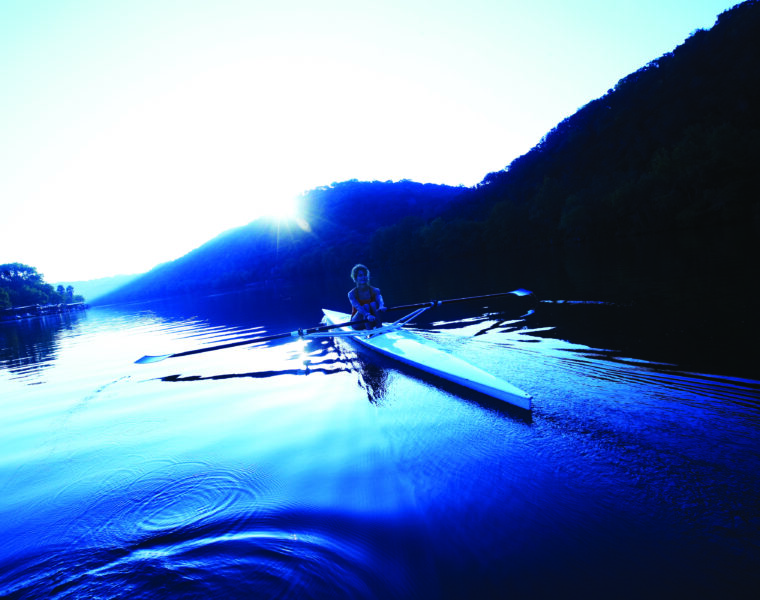 sculling on lake austin