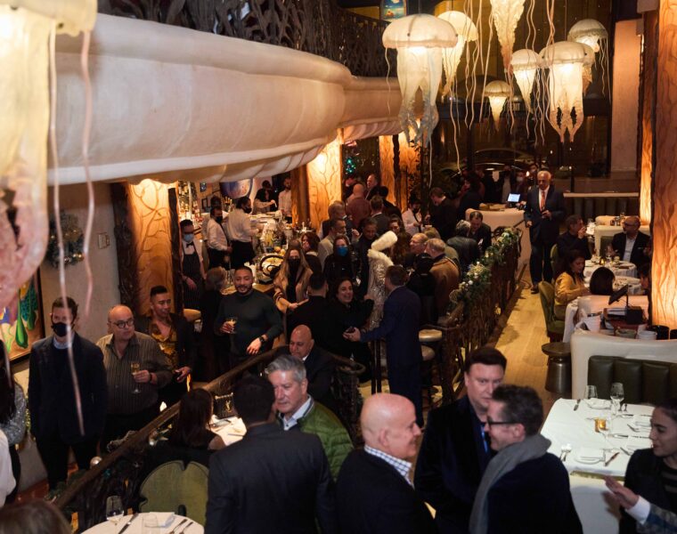 The dinner setting for donors