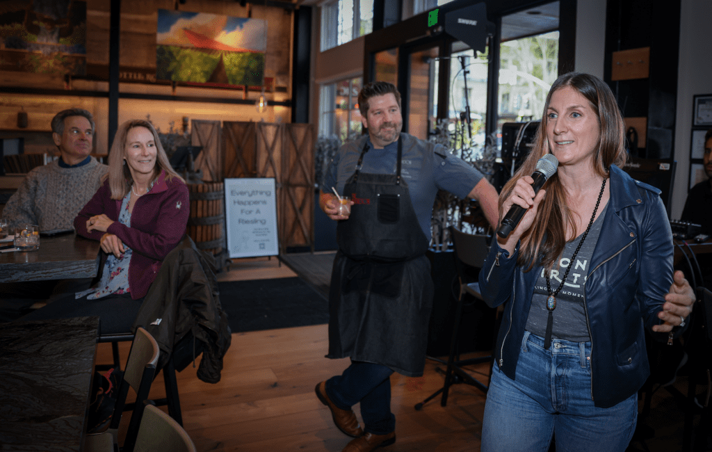 Chef Dustin Valette of Valette and The Matheson and Tara Jasper Founder of Sipsong Spirits during the Artisan Series.