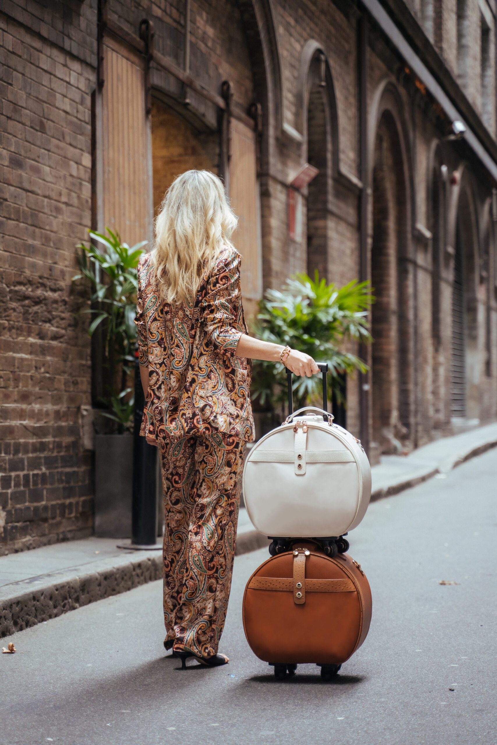 1940s Louis Vuitton from Saks & Cy New York Leather Luggage Trunk