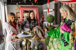 Guests enjoying Aubrey Brewster's Caviar Bar