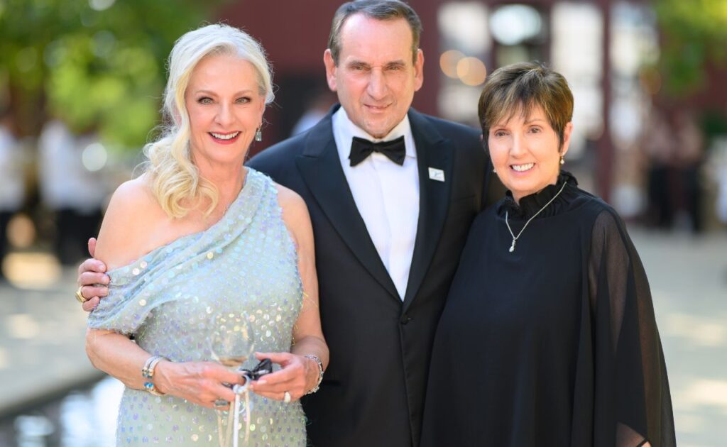 Beth Nickel, Coach K and Mickie Krzyzewski at the Gala Dinner & Auction. 