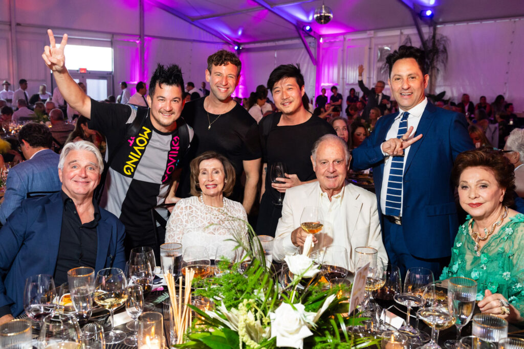 John Riccitiello, Nancy Pelosi, Piero Antinori, Mauro Aprille Zannetti and Maria Manetti Shrem at Arts for All