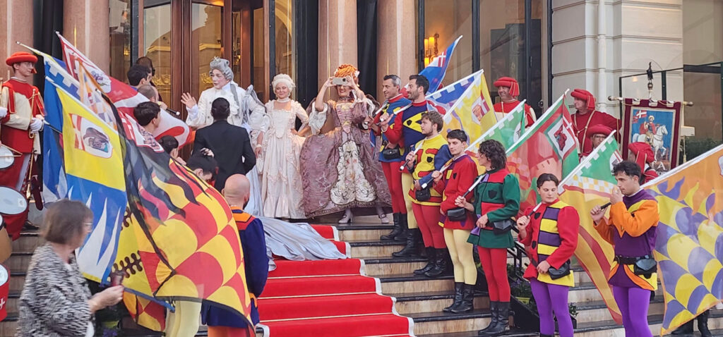 Guests were greeted by King Louis IX and Queen at entry