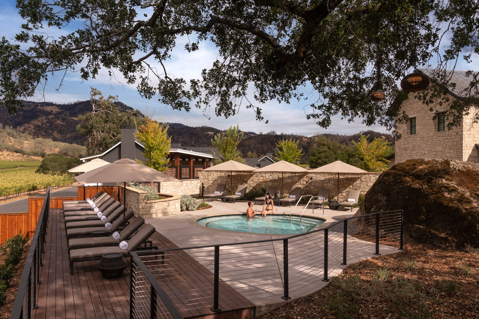 Four Seasons Resort Napa Valley Spa Talisa Whirpool and Zen Garden