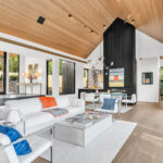 Living room with entry and kitchen