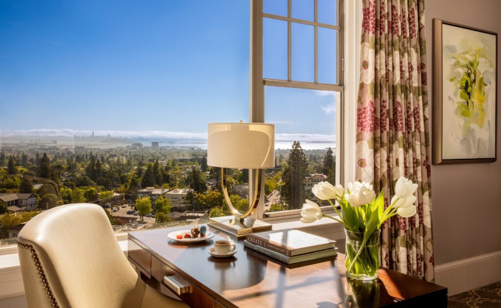 Guest room window view at Claremont Resort & Club.