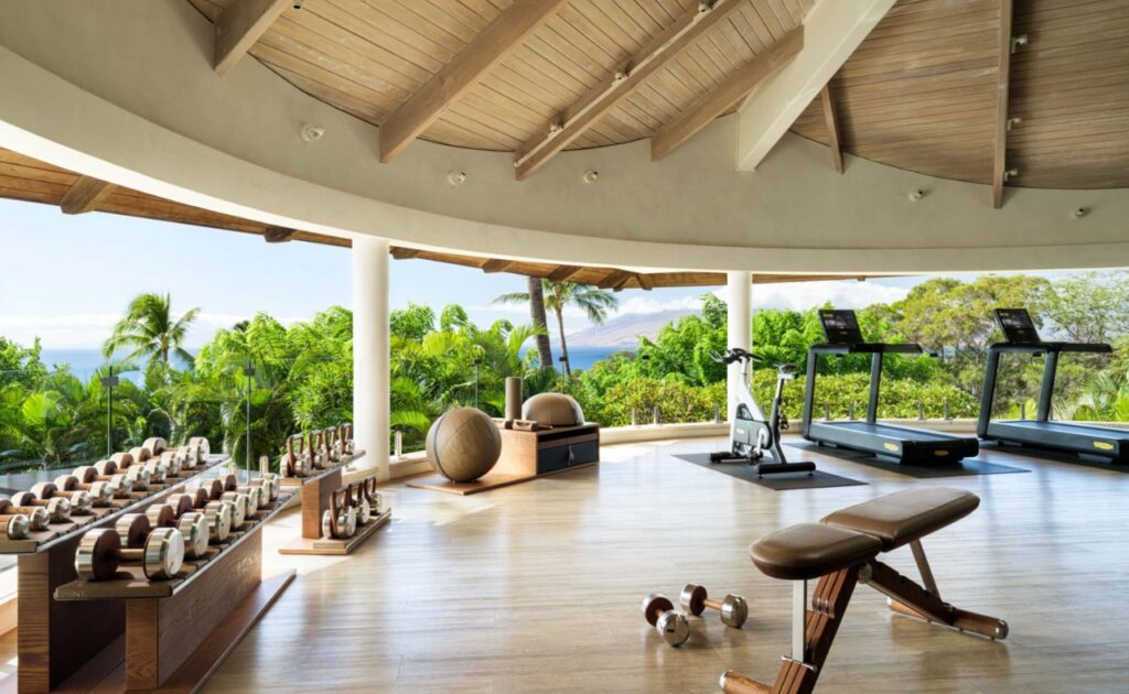 Open-air fitness studio.