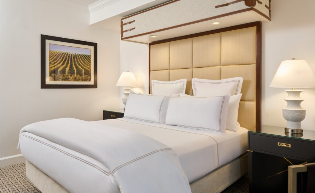 Meritage Resort & Spa Oak Knoll Suite bedroom.