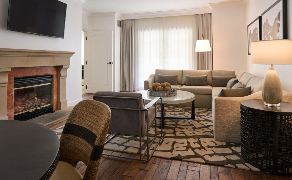 Meritage Resort & Spa Oak Knoll Suite living room.