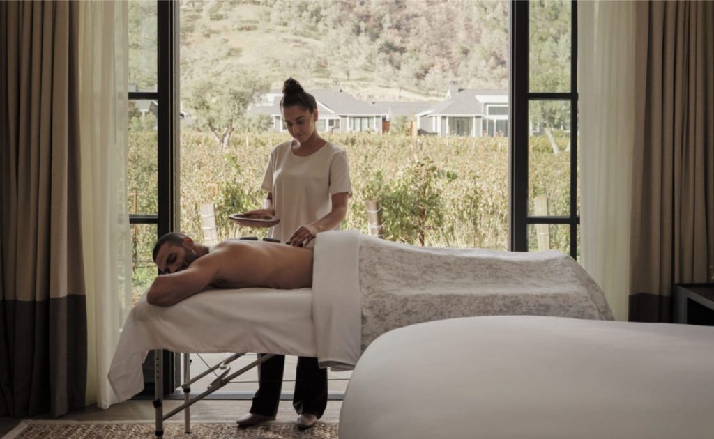 In-villa spa treatment at the Four-Bedroom Villa with Pool.
