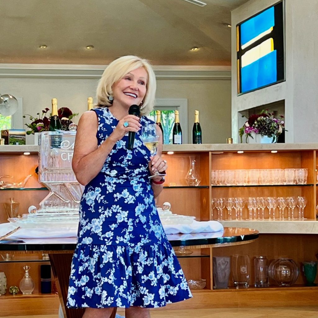 Kathryn Hall at her home in Napa Valley during release party.