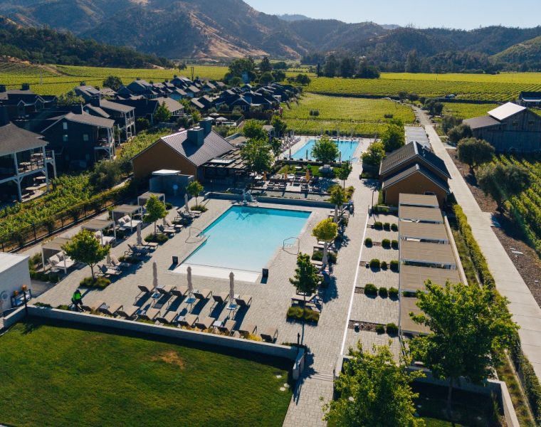 Four Seasons Napa Valley Resort aerial view.