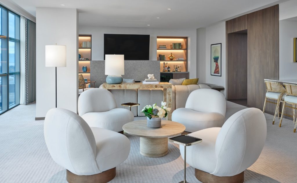 Four Seasons Silicon Valley Presidential Suite living room.
