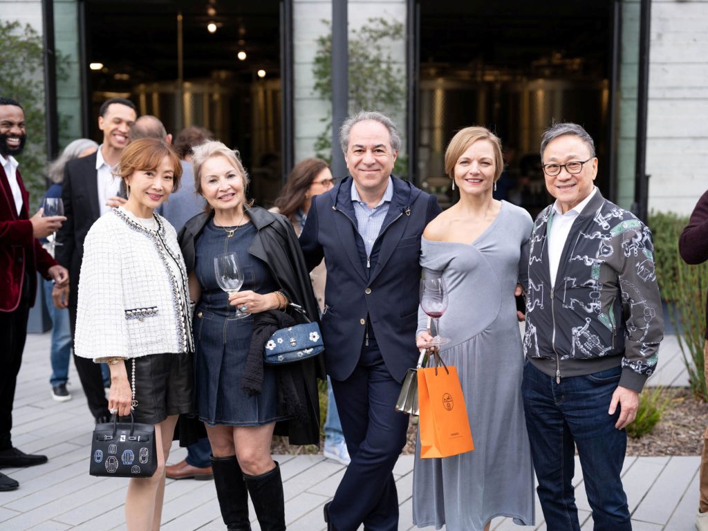 Janet Wong, Fariba and Iraj Zolnasr, Ana Blackwell, and Francis Wong