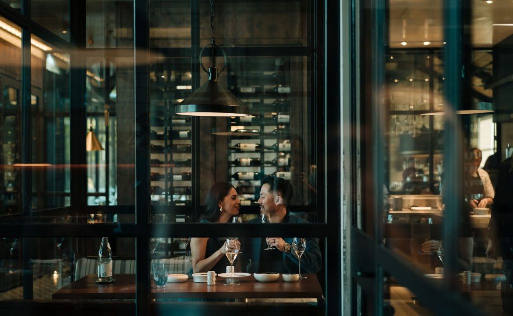 Guests at Auro restaurant at Four Seasons Resort and Residences Napa Valley.