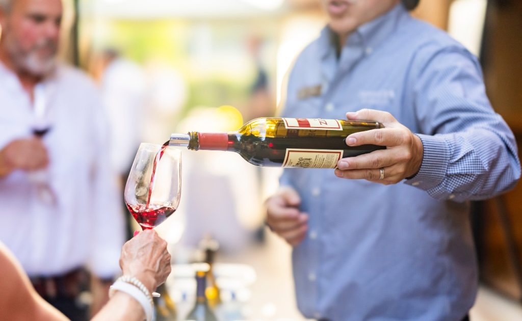 Wine poured at Project Zin.