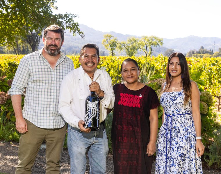 Jeff Cole, Jacobo Angeles, Maria Angeles and Krisha Chhaganlal attend Luncheon at Sullivan Rutherford Estate on October 4th 2025