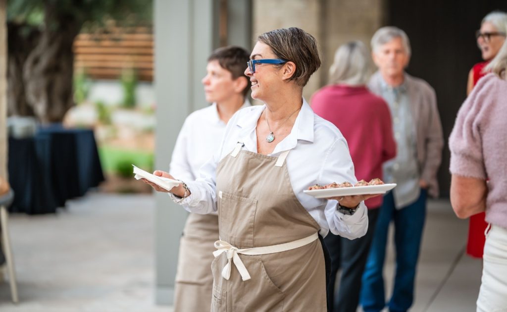 Hors d'oeuvres are served at the Appellation Healdsburg grand opening.