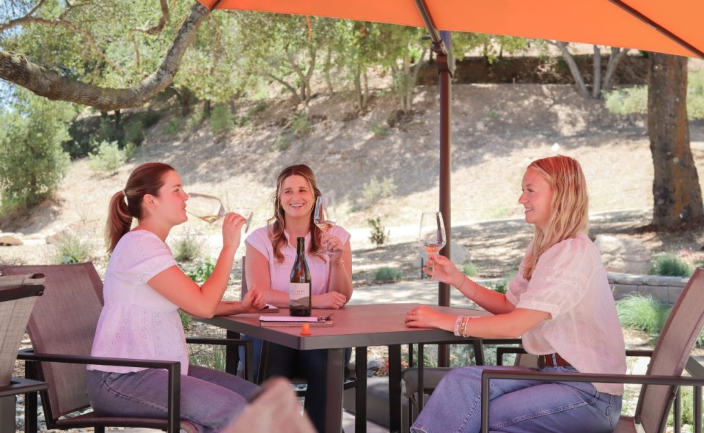Tasting wine at McPrice Myers winery.