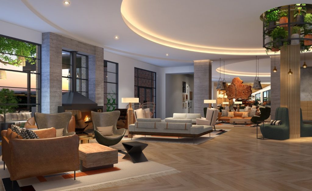 Ava Hotel lobby.